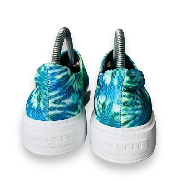 J/Slide Dusty Slip-on Casual Platform Sneakers Blue Tie Dye Women's 8 - Picture 5 of 11